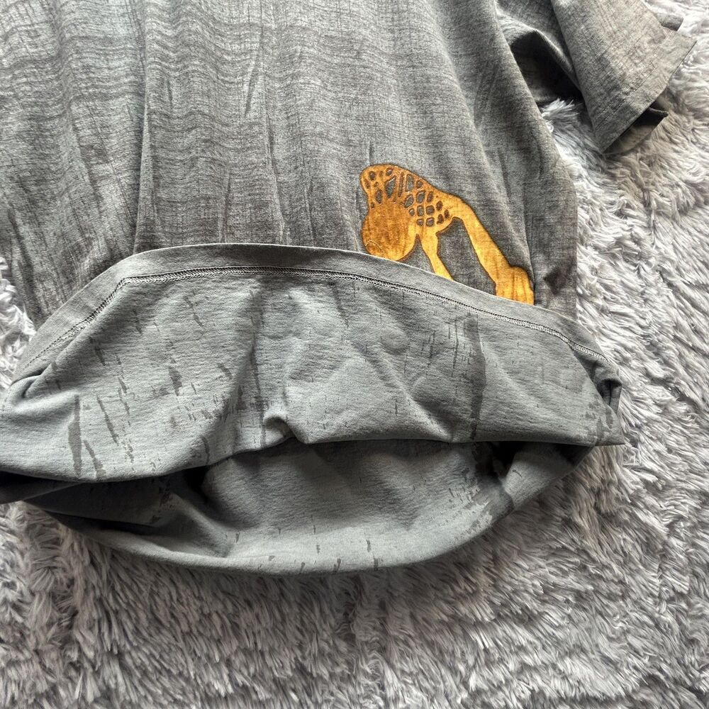 Vintage 90s Shaq Shirt Hardwood Mens Medium Gray Gold Graphic Basketball Dunk - Picture 12 of 15